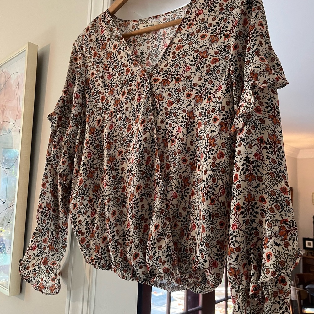 Max Studio Multicolor Floral Blouse